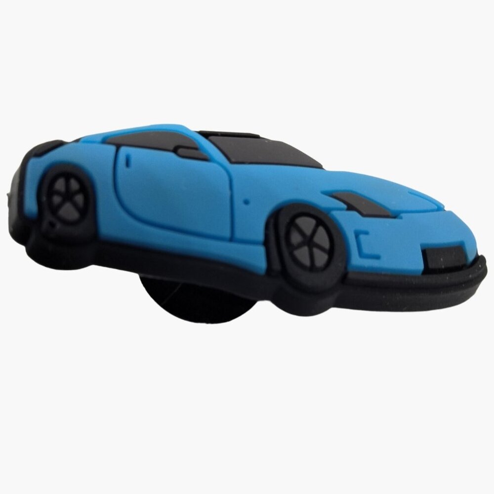Blue Race Car Shoe Charm  Auto